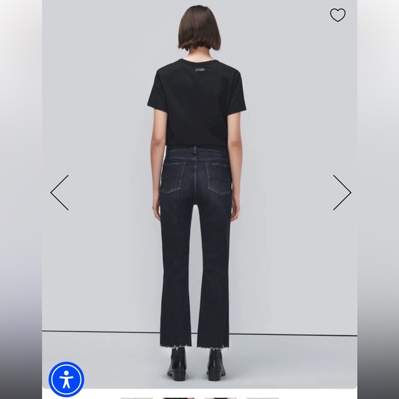 7 for all mankind high‎ waist slim kick black 25 $153 - Picture 2 of 14